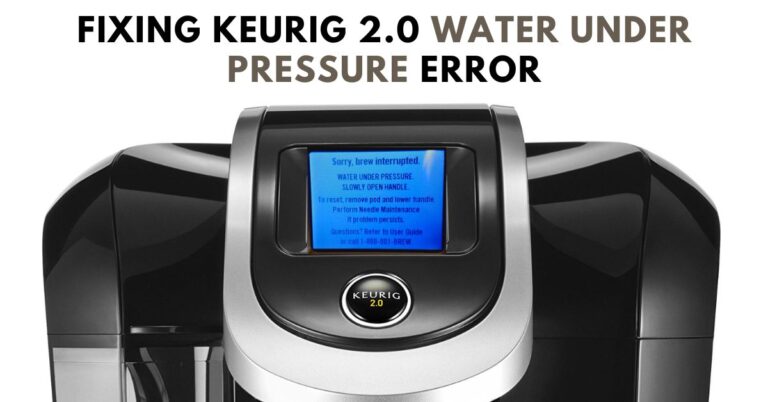 keurig 2.0 needle maintenance water under pressure